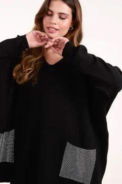 V Neck Embellished Pocket Jumper