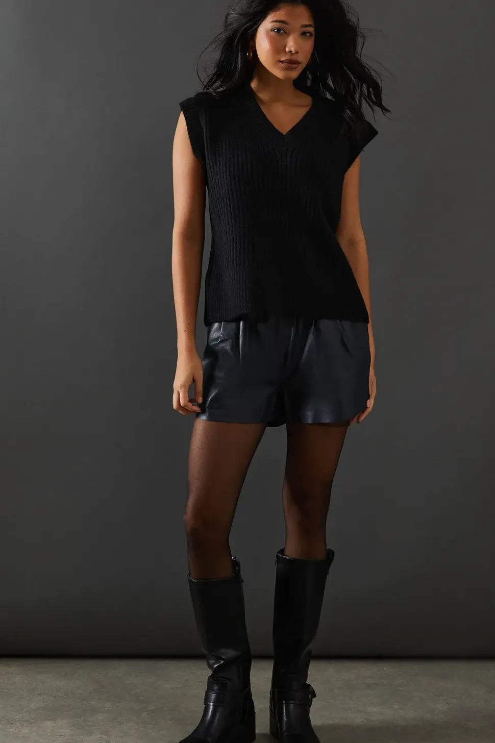 V Neck Knitted Vest