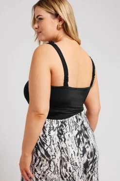 V Neckline Ruched Bodysuit