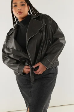Washed Biker Jacket