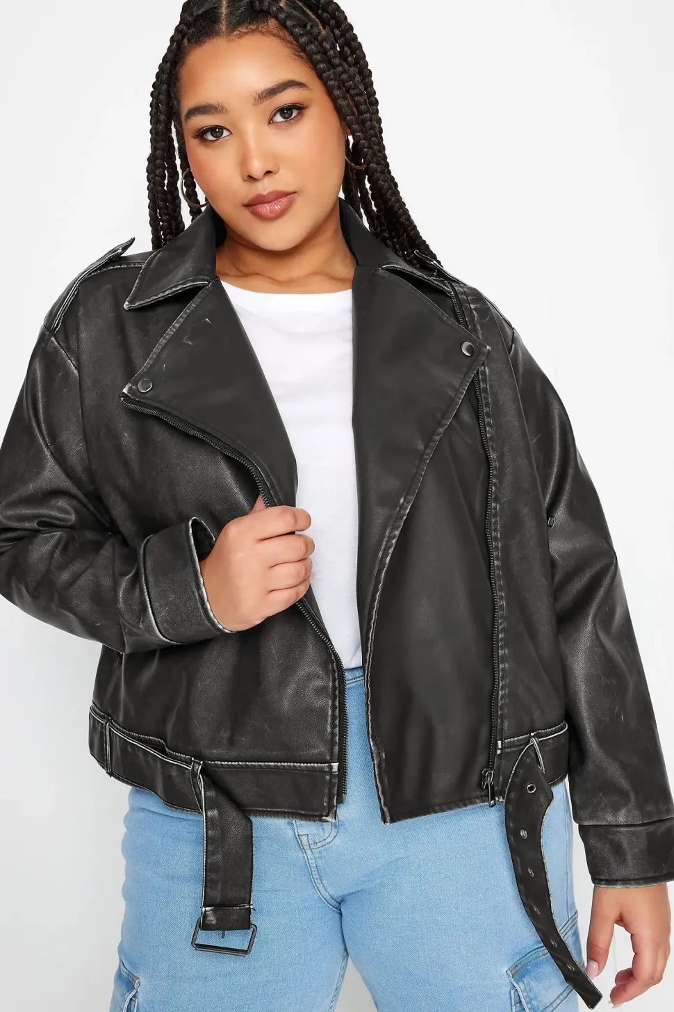 Washed Biker Jacket