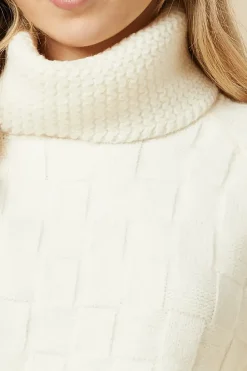 Weaved Roll Neck Jumper