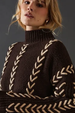 Whipstitch Detail Oversized Jumper