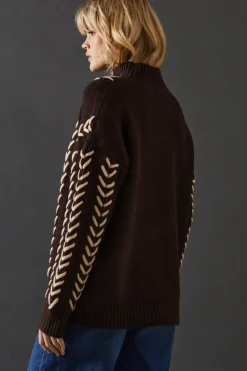 Whipstitch Detail Oversized Jumper