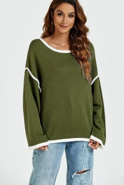 White Striped Oversized Jumper Top