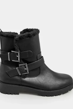 Wide & Extra Wide Fit Faux Leather Elasticated Chelsea Boots