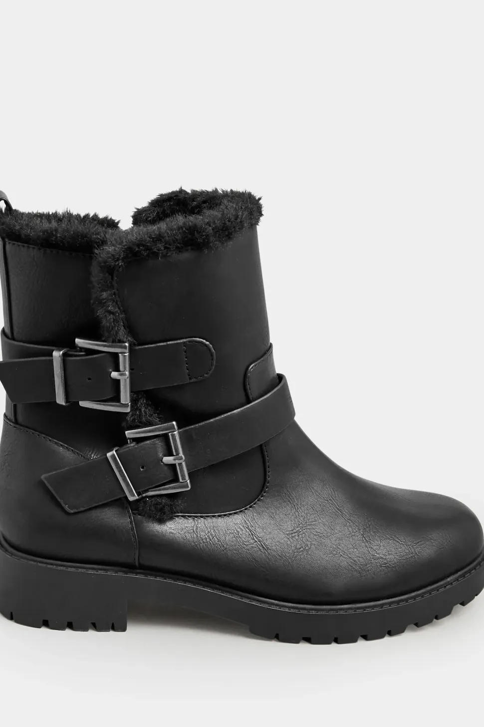 Wide & Extra Wide Fit Faux Leather Elasticated Chelsea Boots