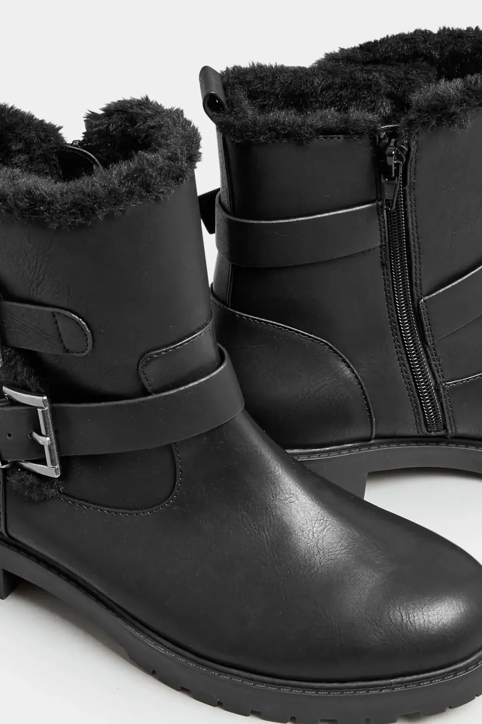 Wide & Extra Wide Fit Faux Leather Elasticated Chelsea Boots