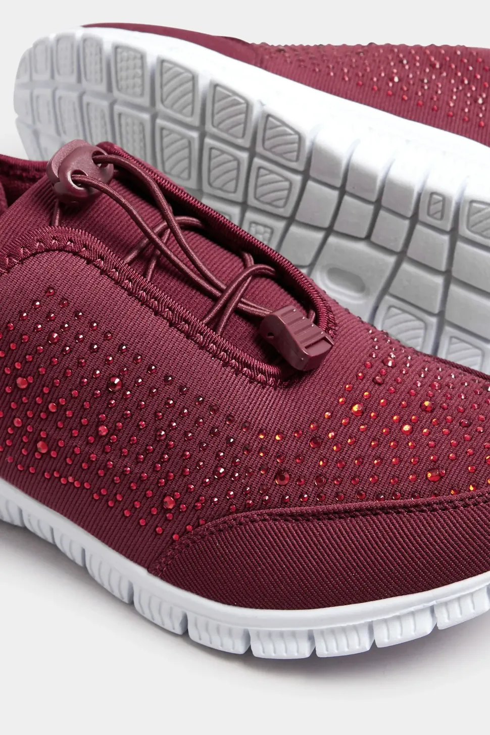Wide and Extra Wide Fit Embellished Drawcord Trainers