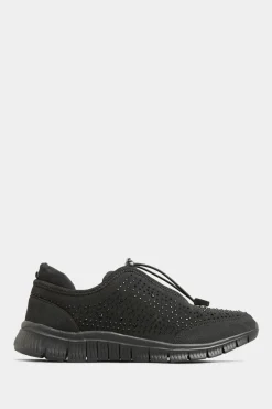 Wide and Extra Wide Fit Embellished Drawcord Trainers