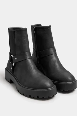 Wide Fit & Extra Wide Fit Chunky Biker Chelsea Boot