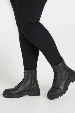 Wide Fit & Extra Wide Fit Chunky Lace Up Boots