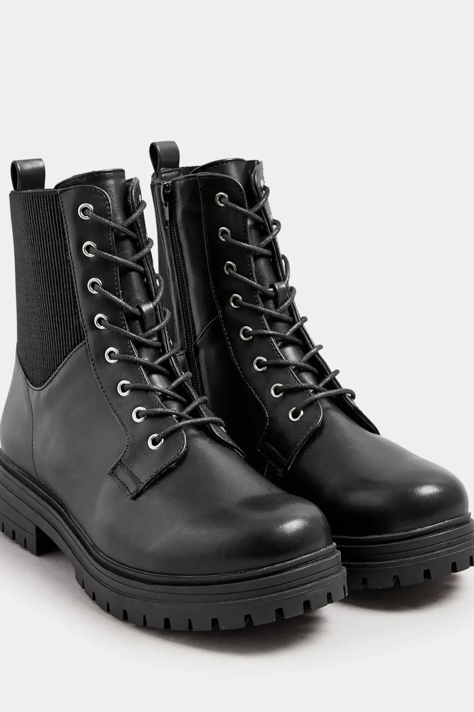 Wide Fit & Extra Wide Fit Lace Up Chunky Boots