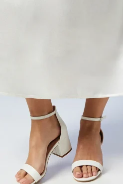 Wide Fit Bridal Thelma Ankle Strap Medium Block Heeled Sandals