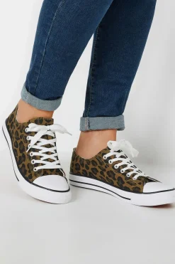 Wide Fit Canvas Low Trainer
