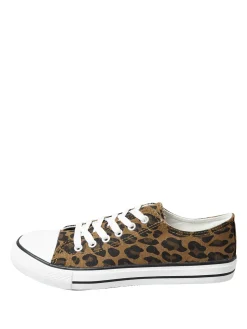 Wide Fit Canvas Low Trainer