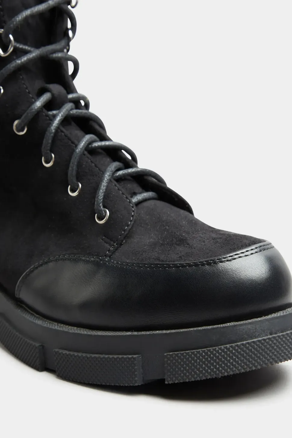 Wide Fit Chunky Lace Up Boots
