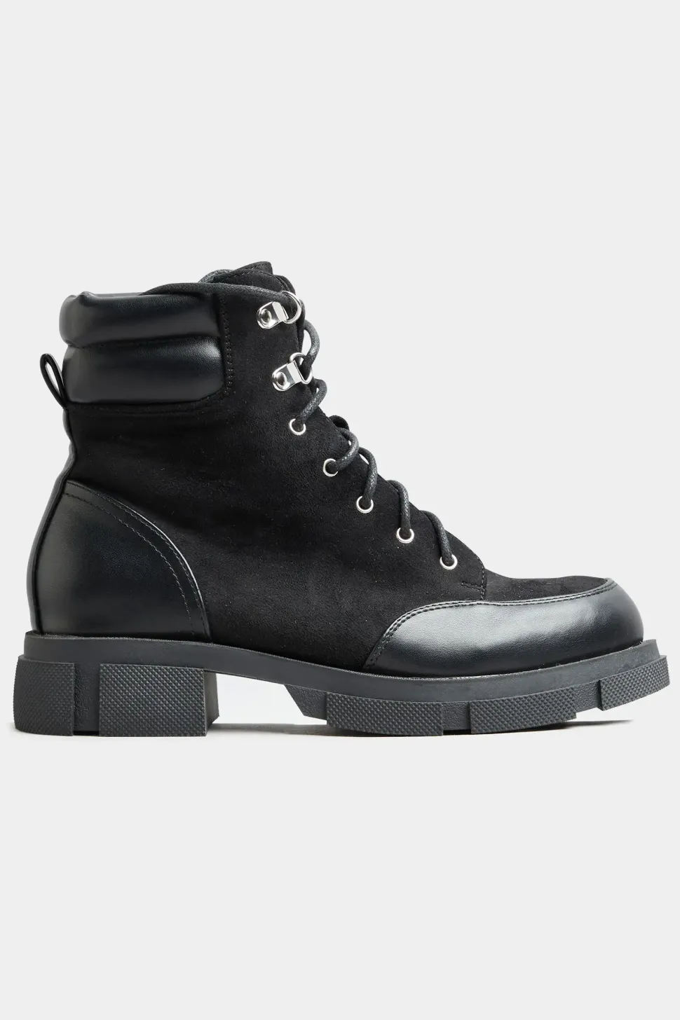 Wide Fit Chunky Lace Up Boots