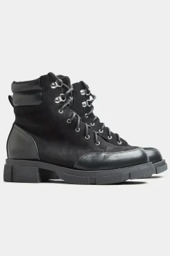 Wide Fit Chunky Lace Up Boots