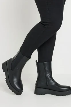 Wide Fit Chunky Wedge Chelsea Boots