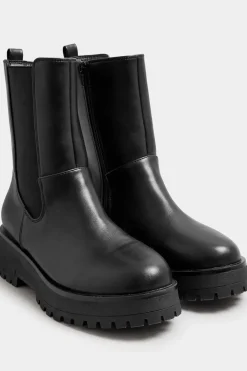 Wide Fit Chunky Wedge Chelsea Boots