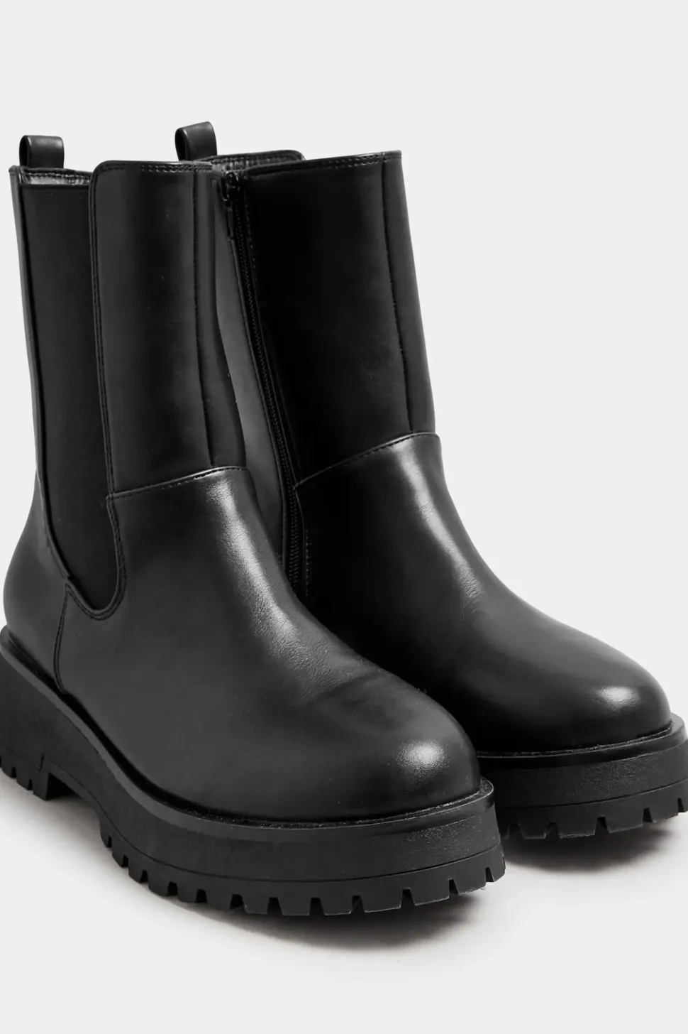 Wide Fit Chunky Wedge Chelsea Boots