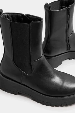 Wide Fit Chunky Wedge Chelsea Boots