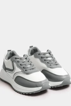 Wide Fit Contrast Chunky Trainers