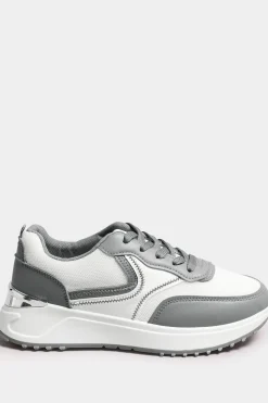 Wide Fit Contrast Chunky Trainers