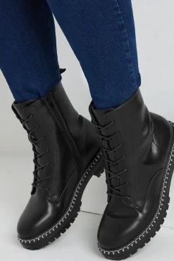 Wide Fit Contrast Stitch Boots