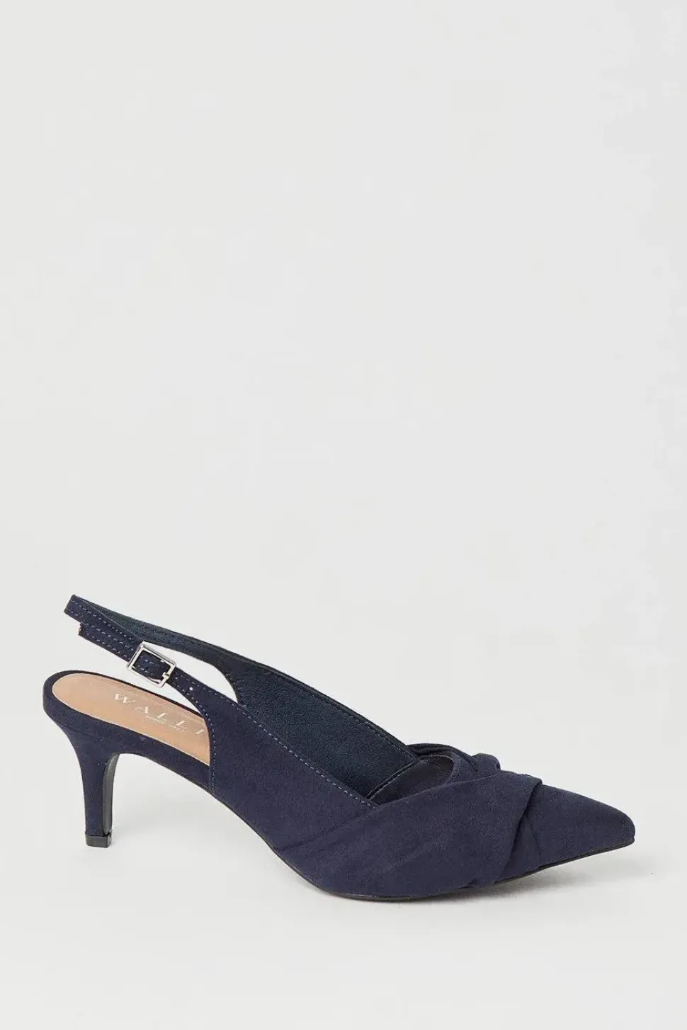 Wide Fit Delish Twist Front Slingback Pointed Court Shoes