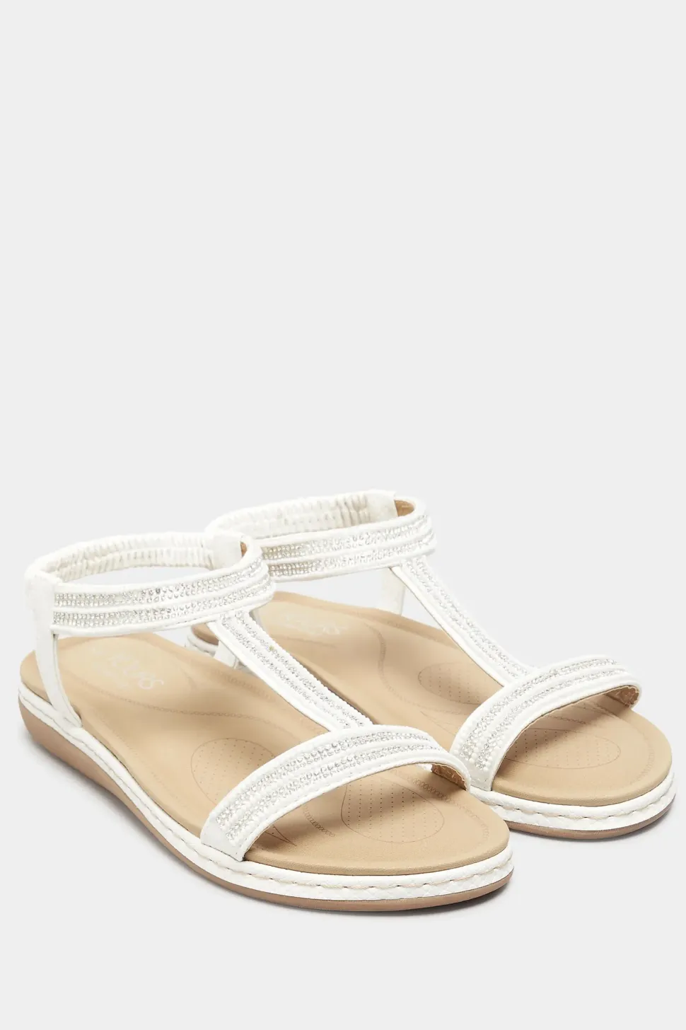 Wide Fit Diamante Studded Sandals