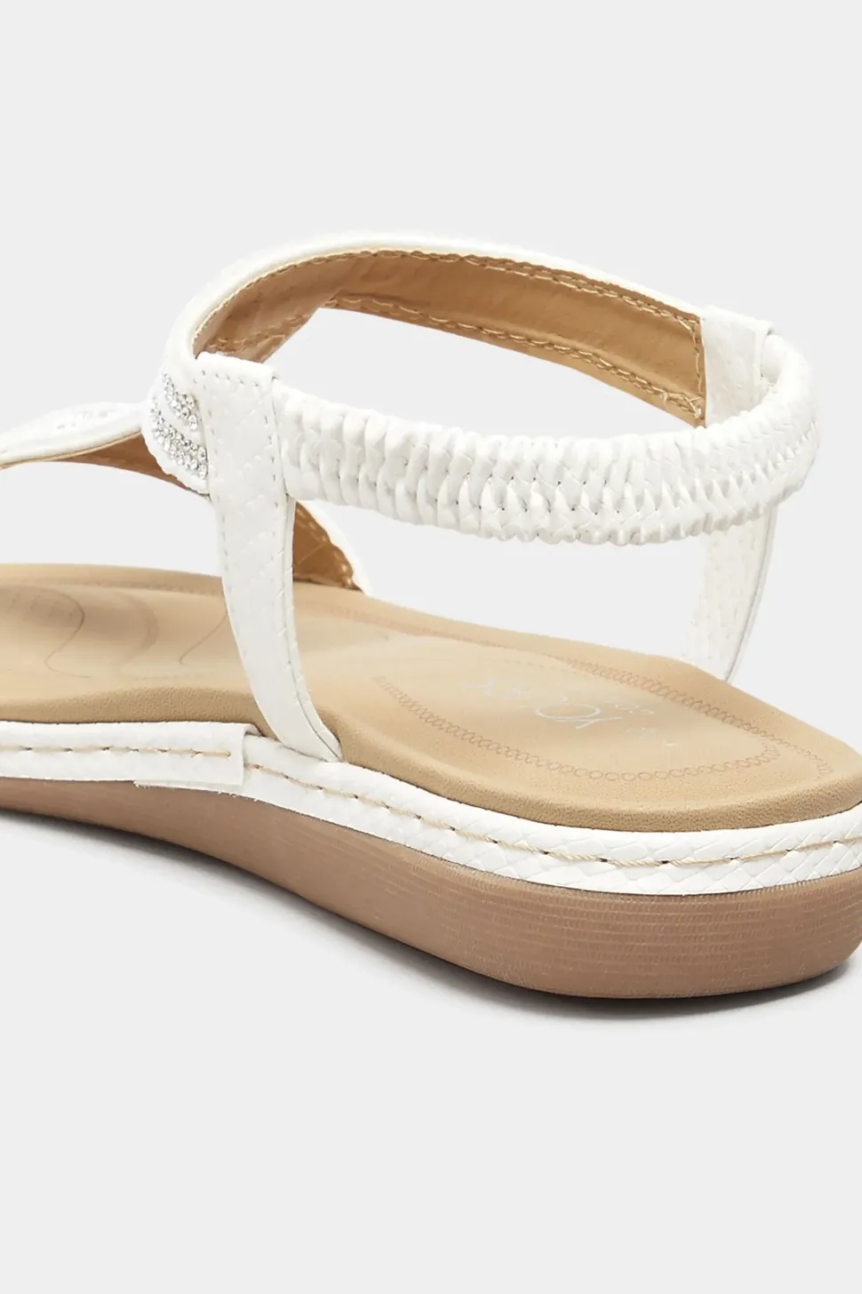 Wide Fit Diamante Studded Sandals