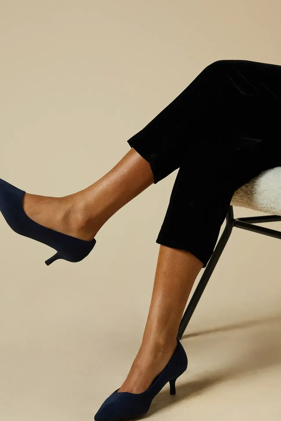 Wide Fit Dove Kitten Heel Court Shoes