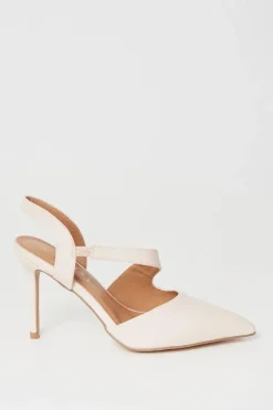 Wide Fit Everly Asymmetric Pointed Stiletto High Heel Courts