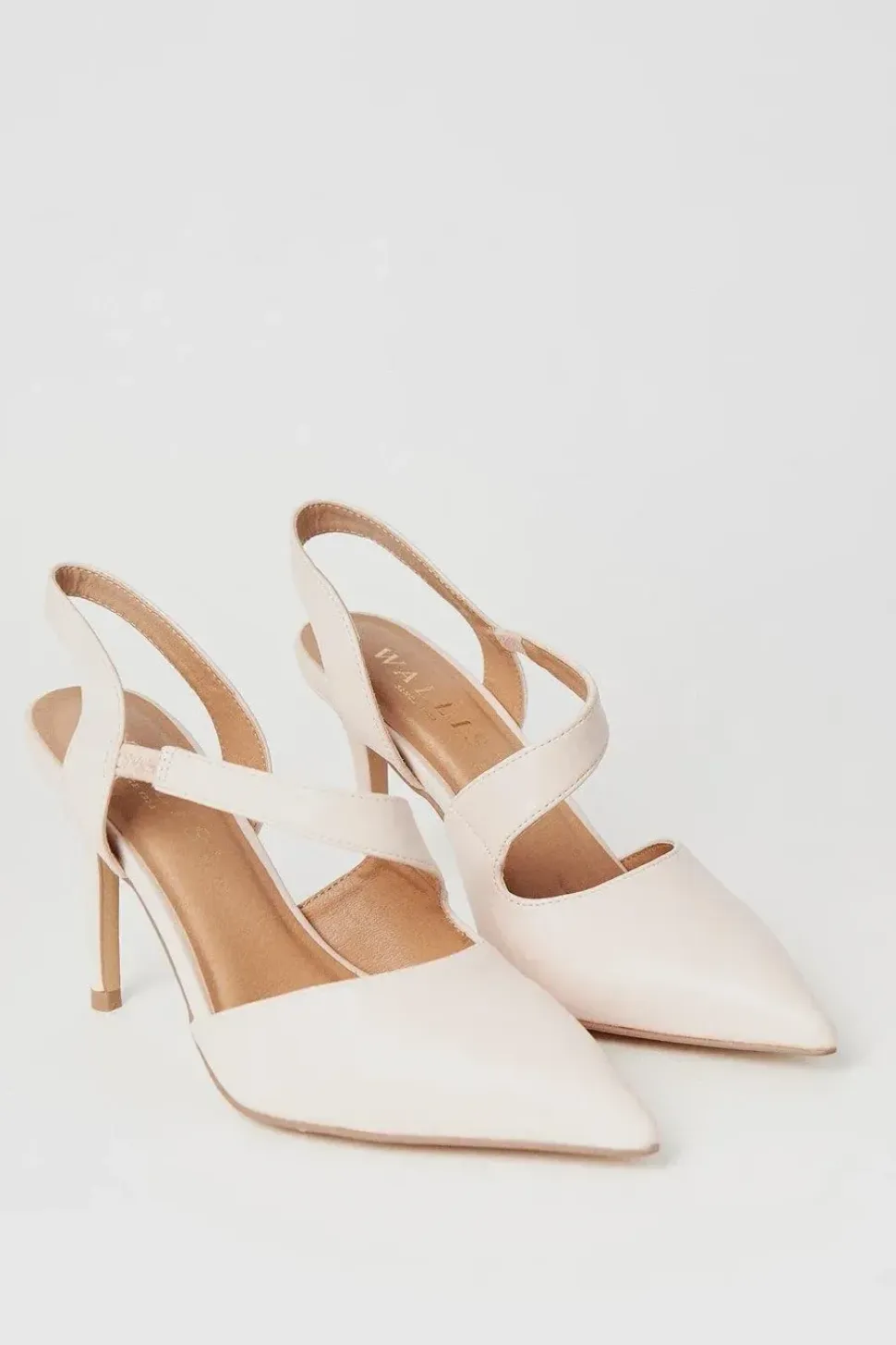 Wide Fit Everly Asymmetric Pointed Stiletto High Heel Courts