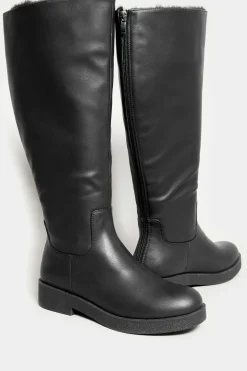 Wide Fit Faux Fur Lined Knee High Boots