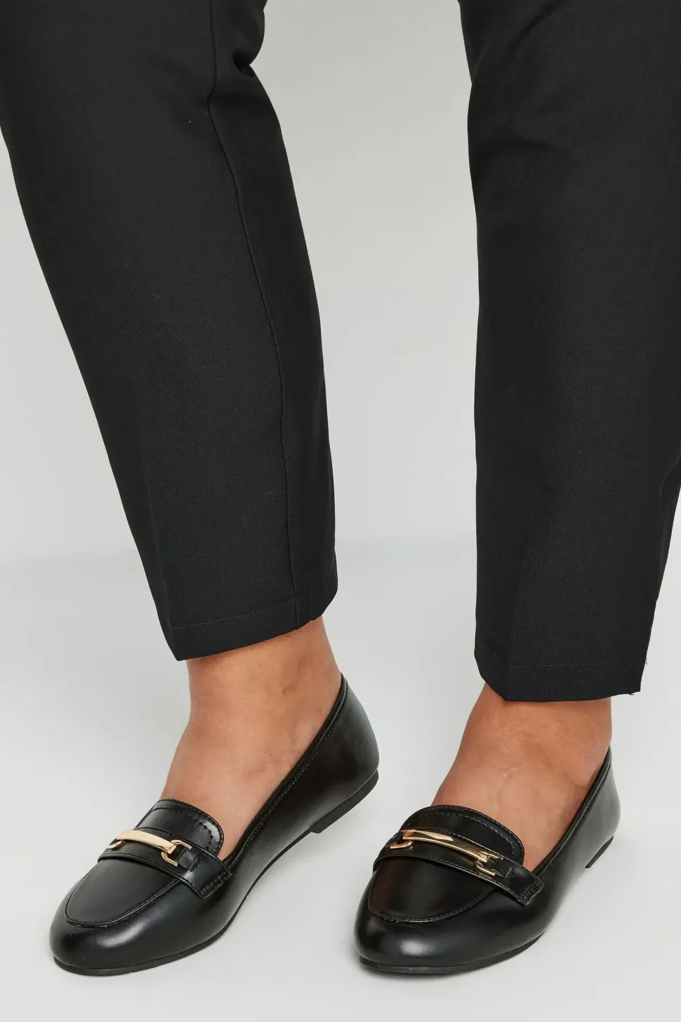 Wide Fit Faux Leather Loafers