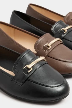 Wide Fit Faux Leather Loafers