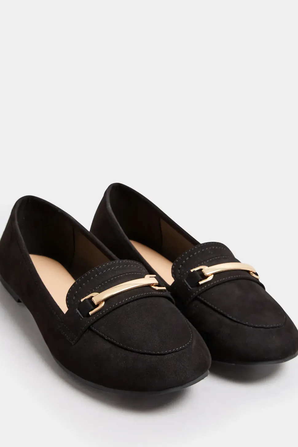 Wide Fit Faux Suede Loafers