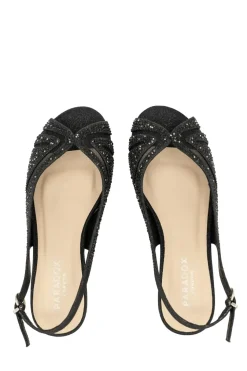 Wide Fit Glitter 'Jocelyn' Sling back Wedge Sandal