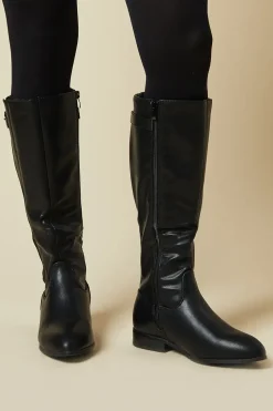 Wide Fit Kamille Elastic Insert Riding Boots