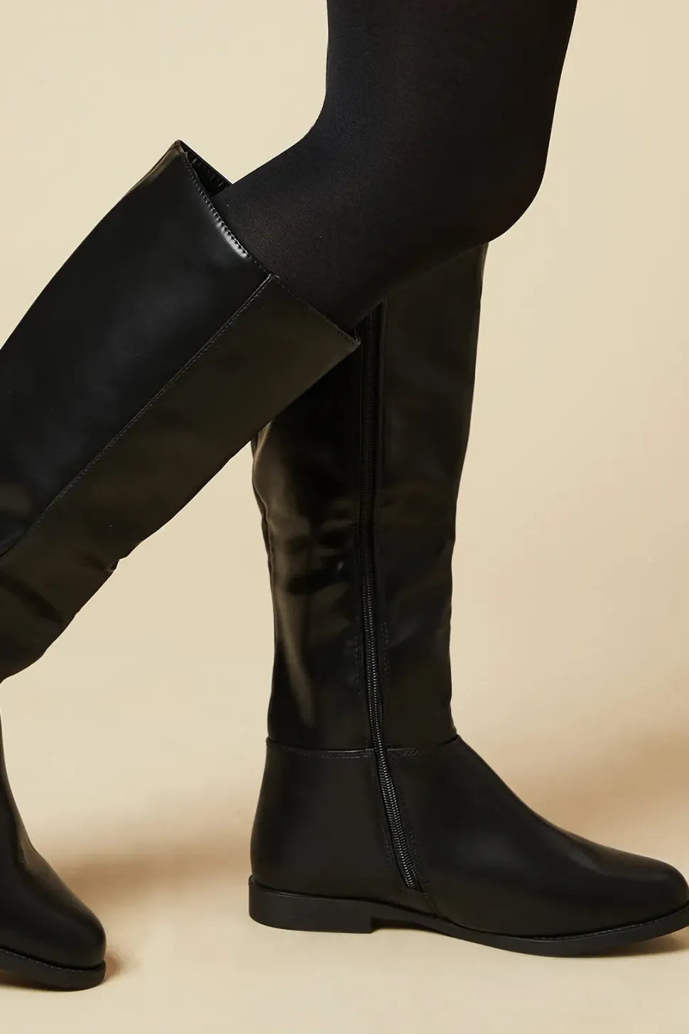 Wide Fit Karla Knee High Flat Boots