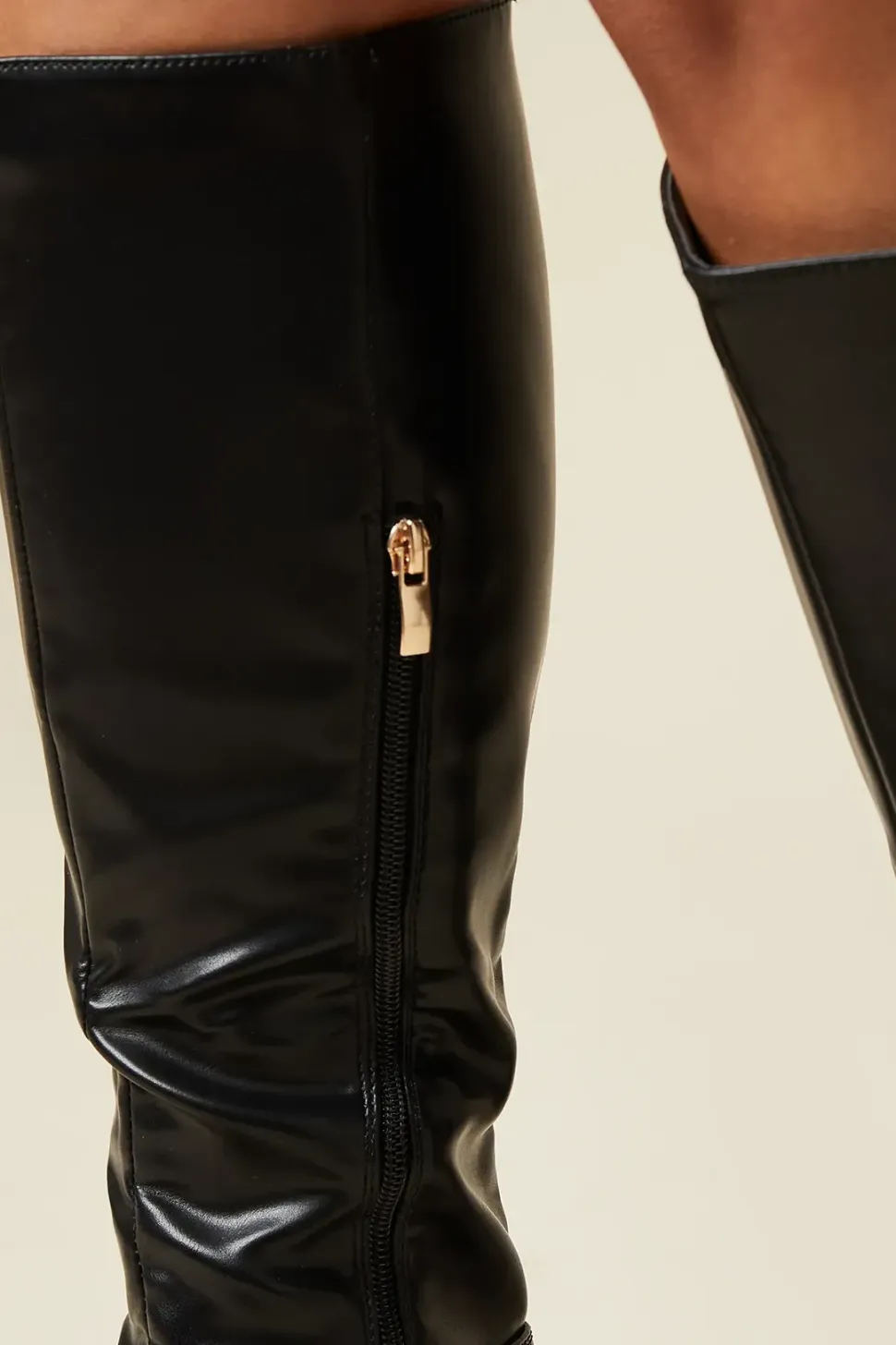 Wide Fit Kerala Block Heel Knee Boots
