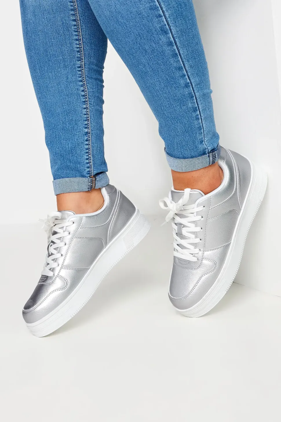 Wide Fit Lace Up Chunky Trainers