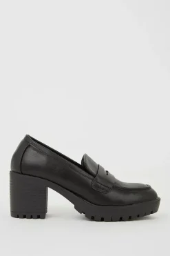 Wide Fit Lenny Heeled Loafers