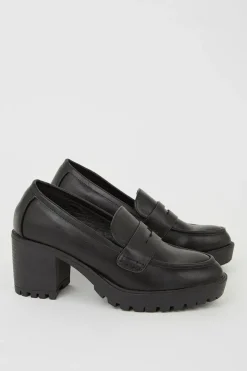 Wide Fit Lenny Heeled Loafers