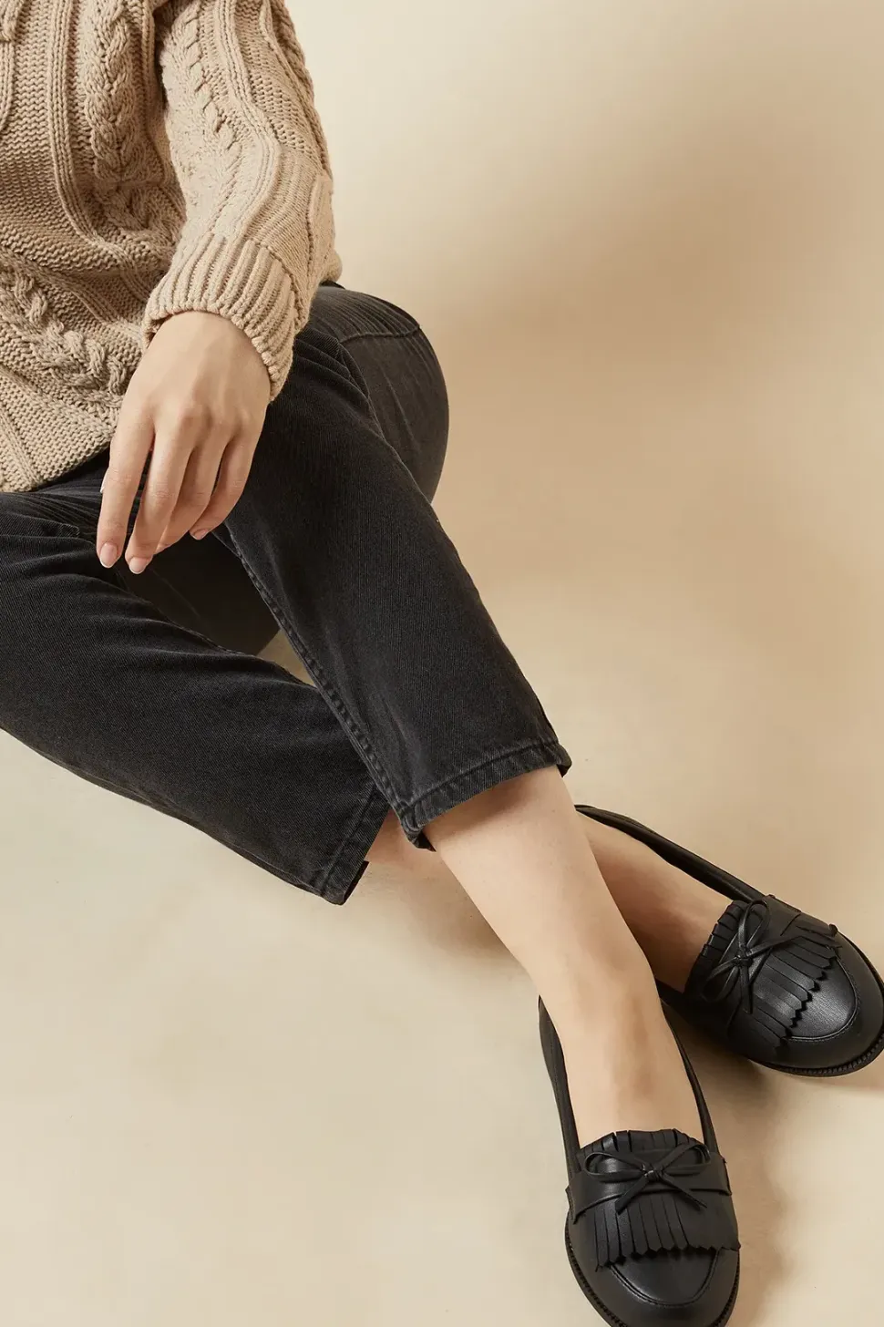 Wide Fit Loretta Tassel Loafers