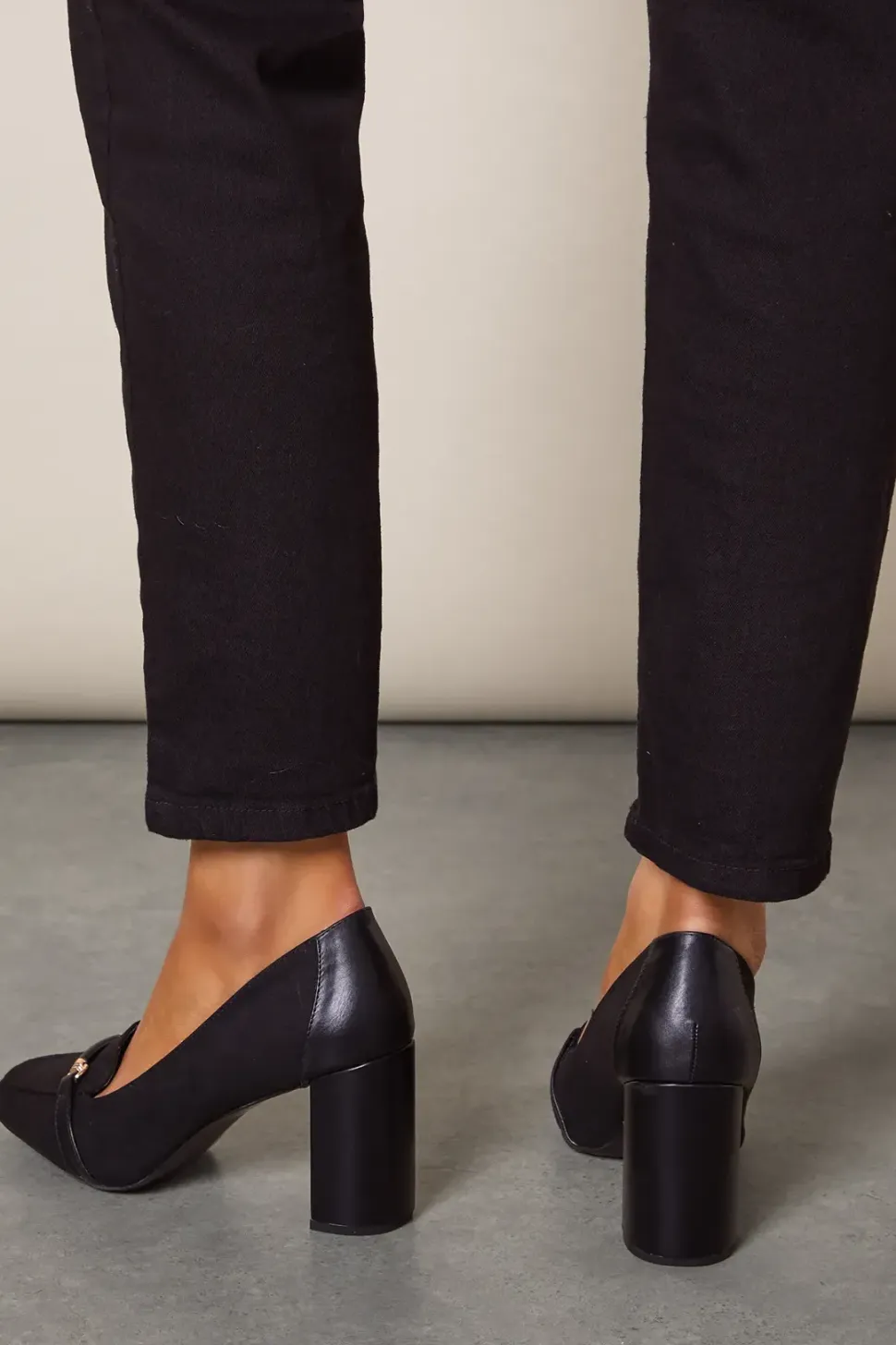 Wide Fit Lucky High Block Heeled Loafers