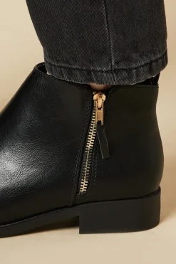 Wide Fit Maddy Side Zip Flat Boots